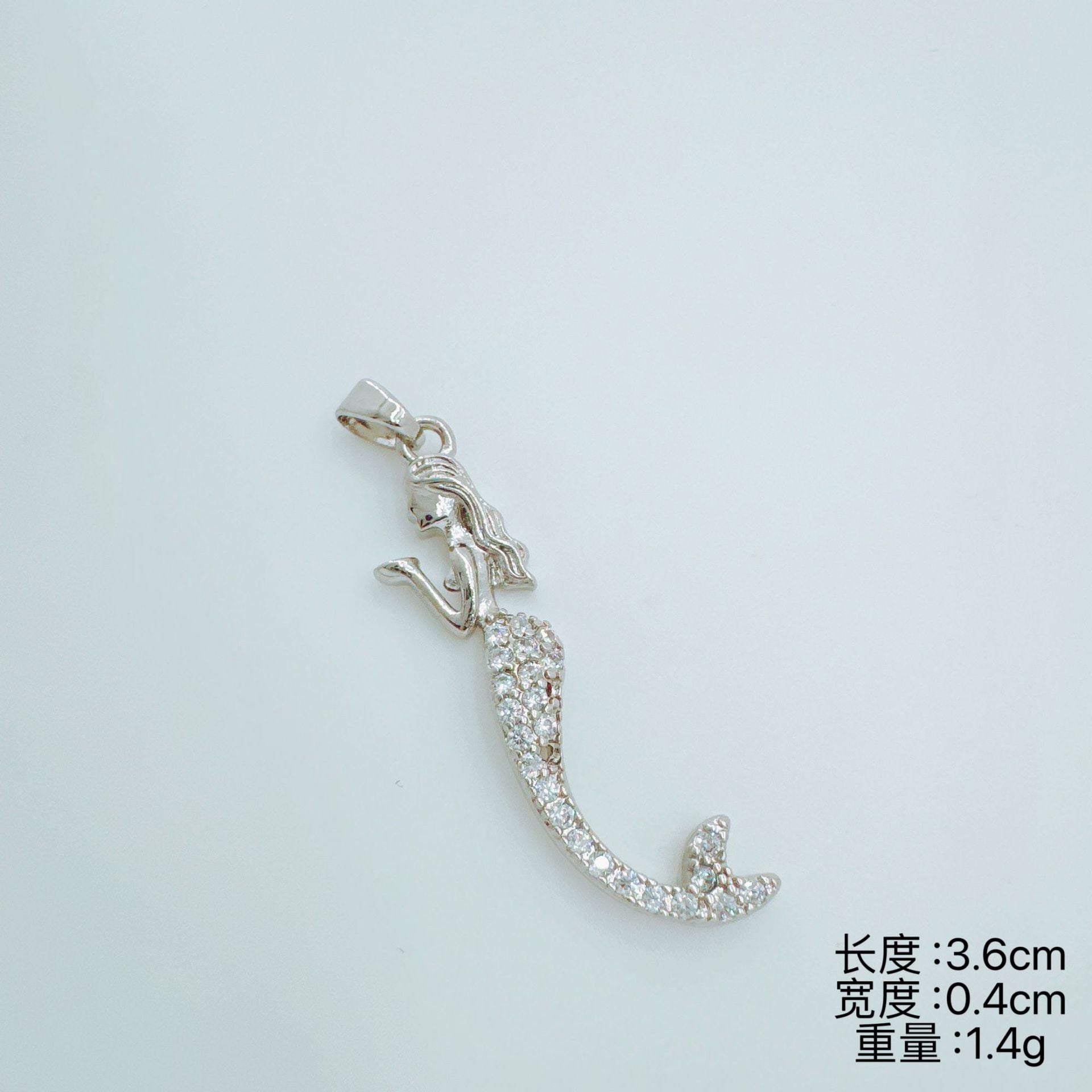 Wholesale Gold Plated Mermaid Pendant Necklace,  Chic Jewelry Accessory for Women
