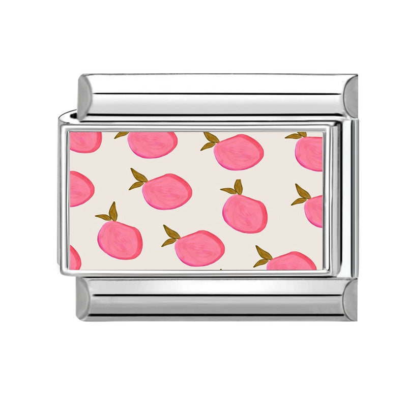 Wholesale Pink DIY Italian Stainless Steel Modular Bracelet Boutique Jewelry Accessory