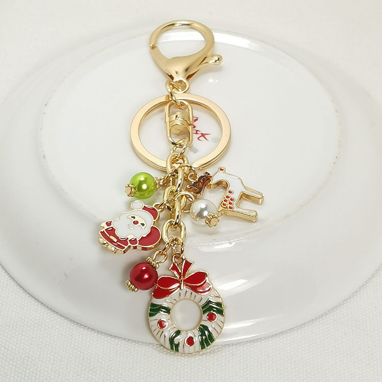 Wholesale Alloy Oil Dripping Christmas Keychains ACC-KC-Haol004