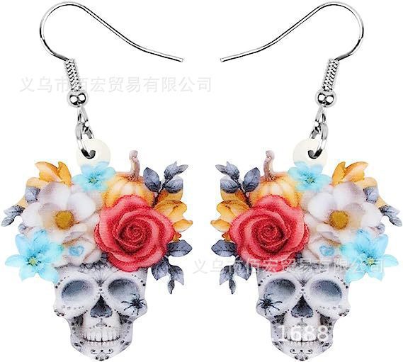 Wholesale  Beautiful Sugar Skull Head Earrings