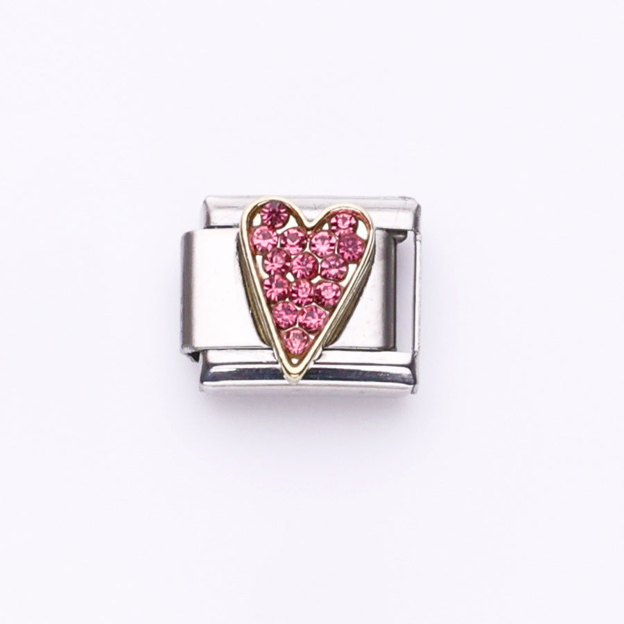 Wholesale 10pcs Italian Charm Bracelet 9mm DIY Splicing Love Mermaid Stainless Steel Composable Bracelet