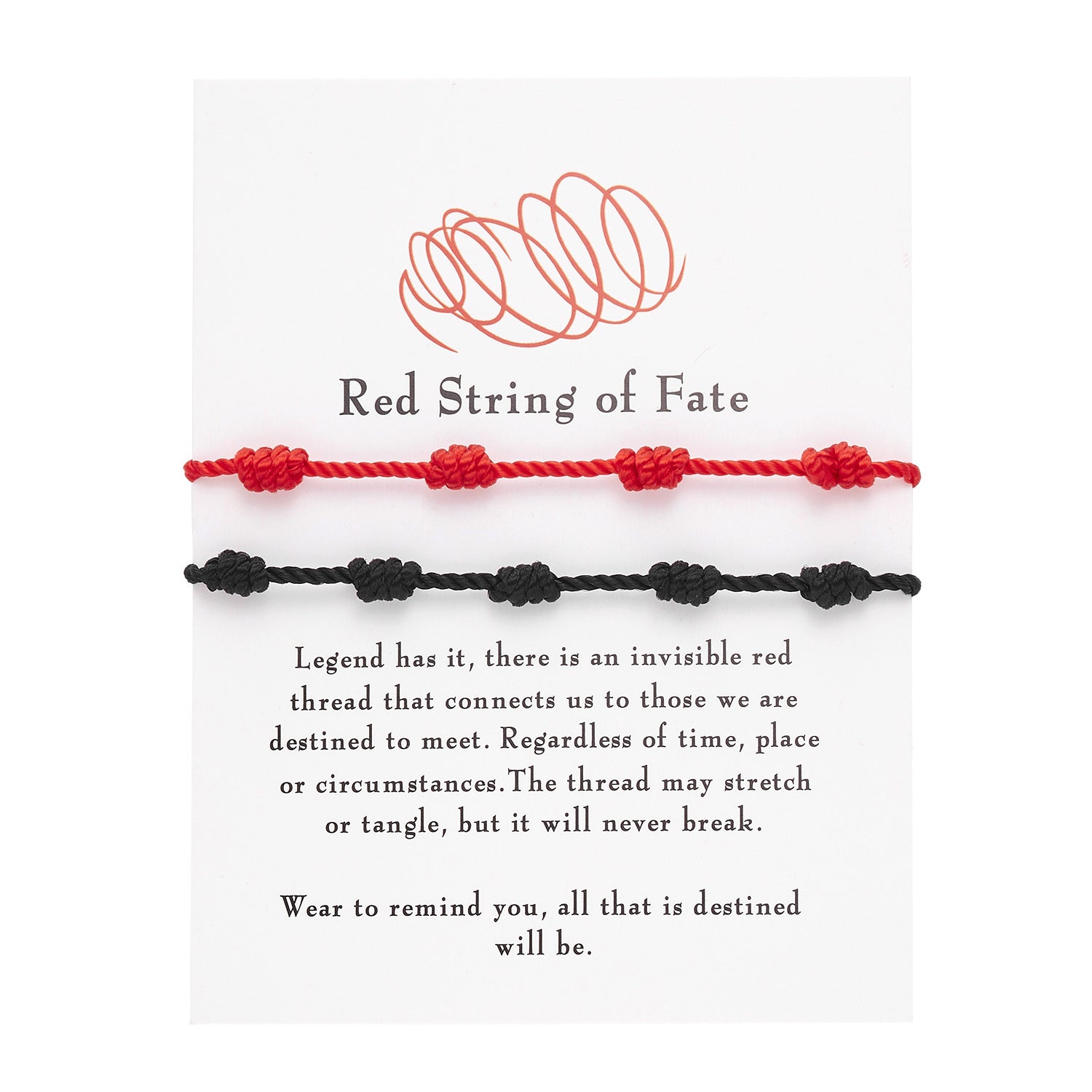 Wholesale  2 pack black red 7 knot red rope lucky friendship woven adjustable couple bracelet