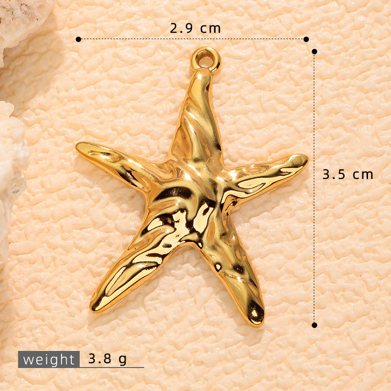 Wholesale stainless steel DIY  five-pointed starfish pendant