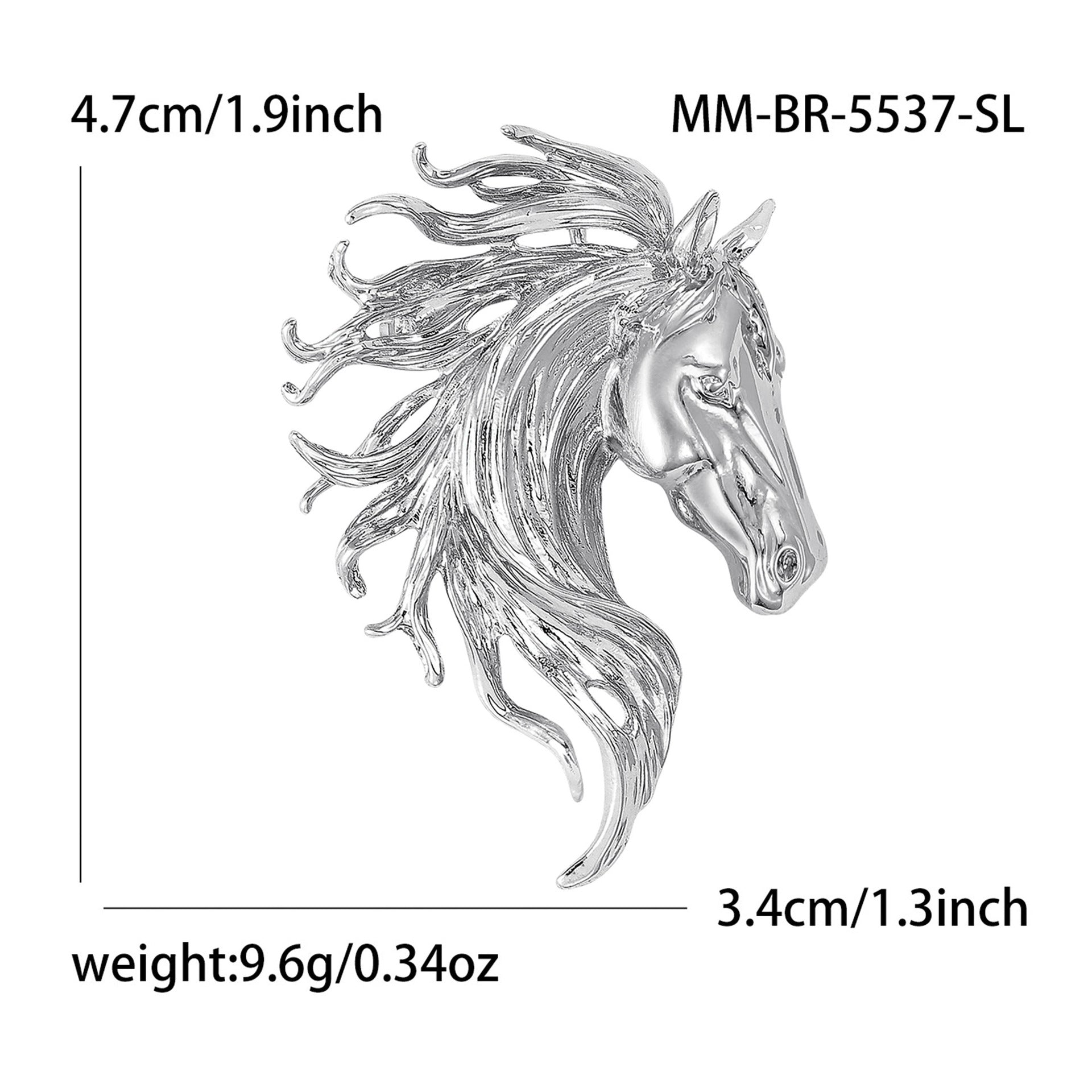 Wholesale Retro Horse Brooch Alloy Pin Women S Fashion Accessory