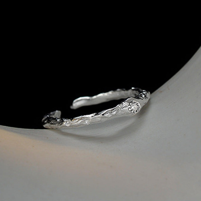 Wholesale S925 Sterling Silver Diamond Thin Open Rings ACC-RS-YWE009