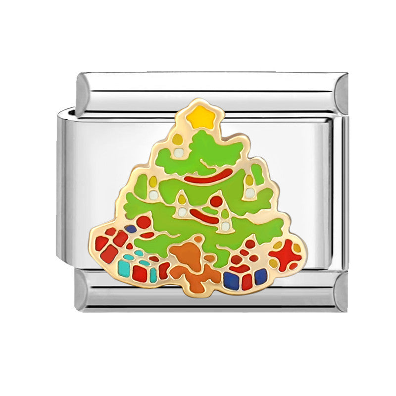 Wholesale Italian Charm Bracelet 9mm DIY Splicing Christmas Stainless Steel Composable Bracelet