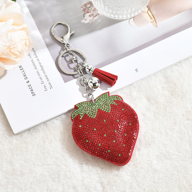 Wholesale Creative Tassel Strawberry Fruit Bag Charm for Women