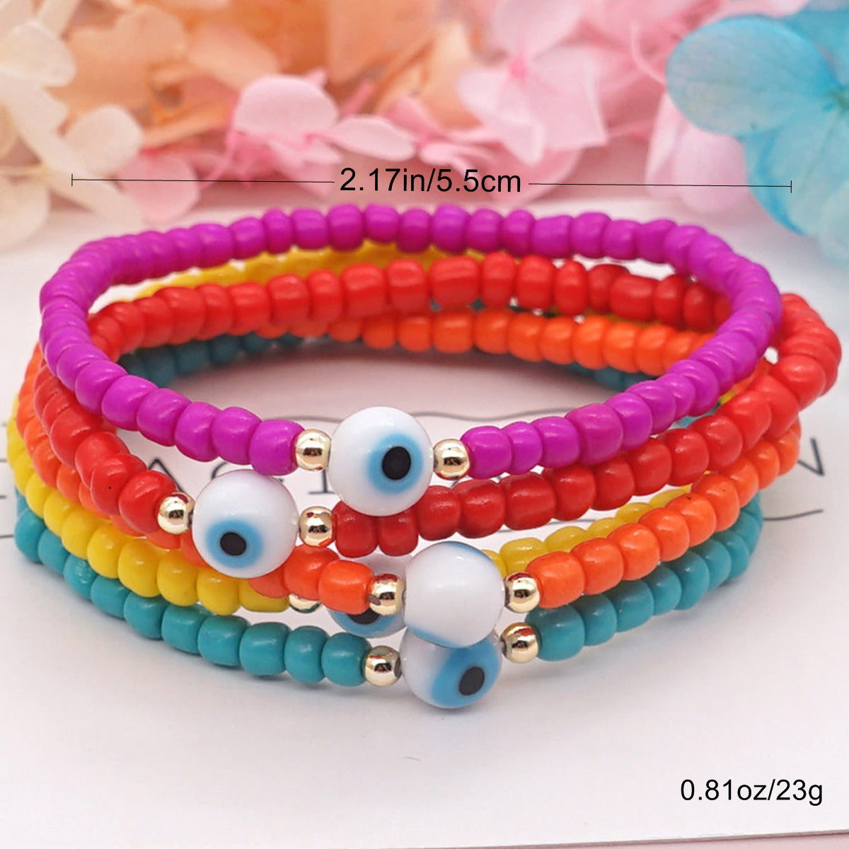 Wholesale Boho Ethnic Style Handmade Beaded Devil Eye Beaded Bracelet Bohemian ACC-BT-Yeb004