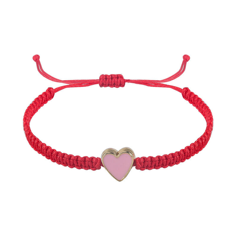 Wholesale Adjustable Surfer Hand Rope Love Shape Couple Bracelet