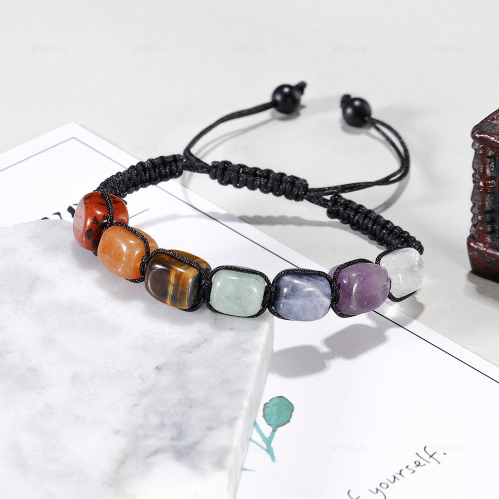 Wholesale Colorful Natural Agate Beaded Bracelet Handmade Unisex Fashion Jewelry Accessory For Everyday Wear