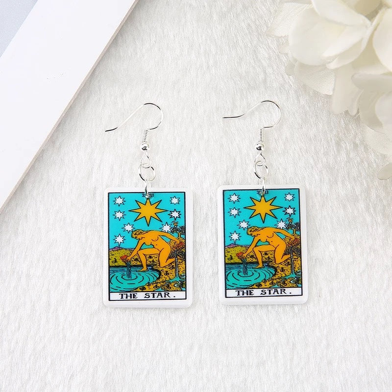 Wholesale  Carlo card game chess earrings  personality resin earrings