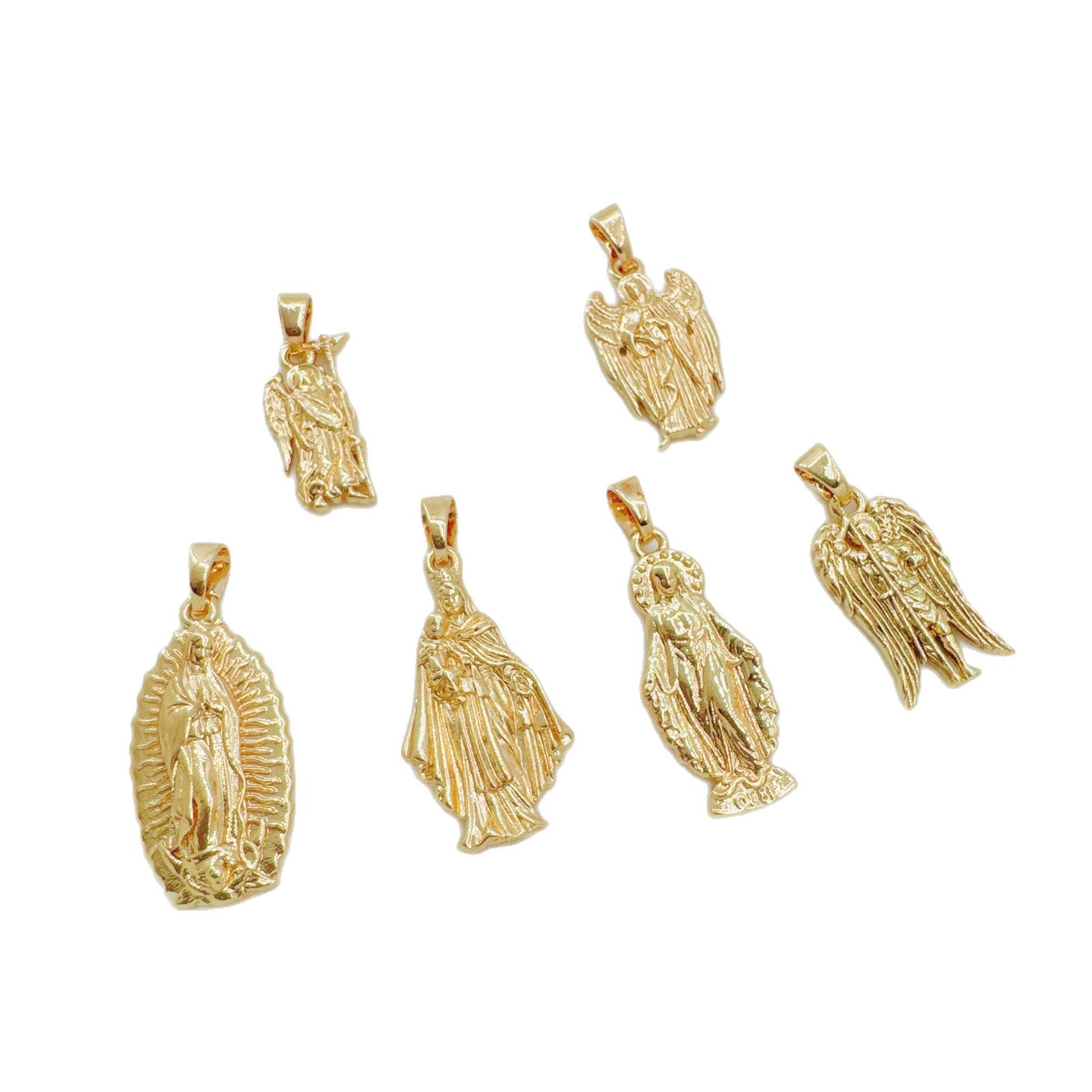 Wholesale Gold Plated Copper Cross Pendant Necklace Hip-Hop Fashion Accessory for Women Gift