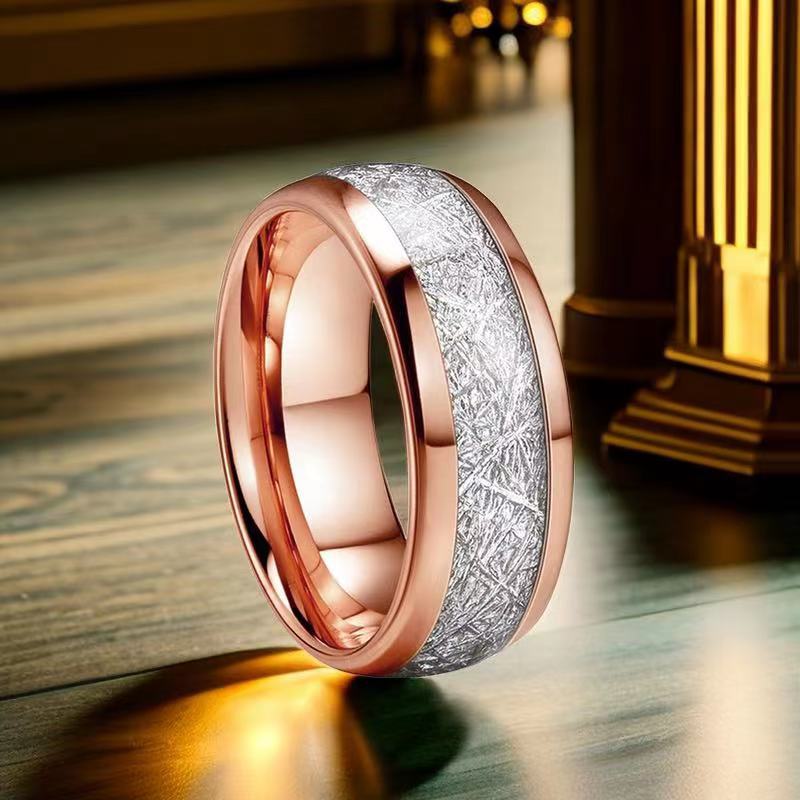 Wholesale Titanium Steel Ring Men's Silk Rime Stainless Steel ACC-RS-Xinj008