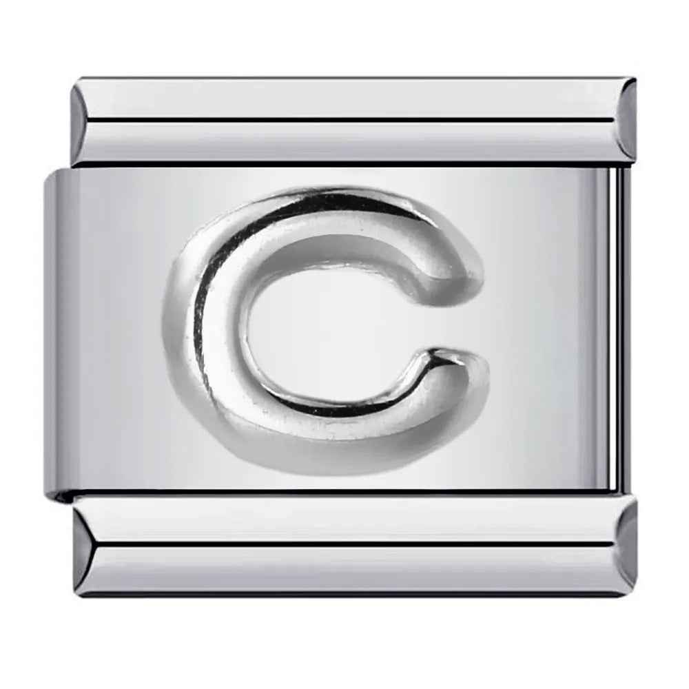 Wholesale Italian Charm Bracelet 9mm DIY punk Creative Stainless Steel Composable Bracelet