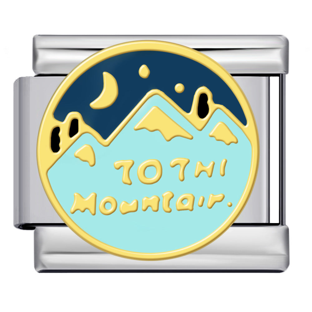 Wholesale Italian ModularDIY Stainless Steel Welded Oil Drip Bracelet