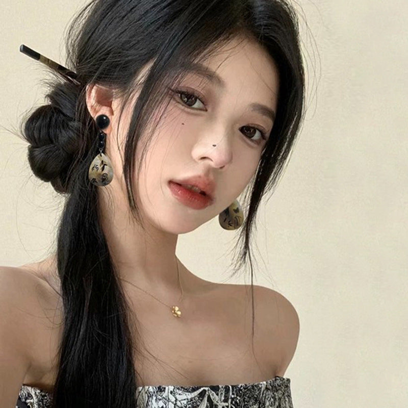 Wholesale Gold Plated Chinese Style Earrings with Bamboo Design,  Fashion Accessory for Resale