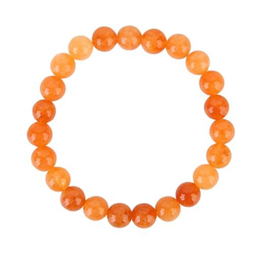 Wholesale Natural stone bracelet elastic rope beaded 8mm chalcedony agate hand-woven bracelet