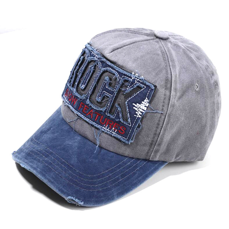Wholesale distressed brushed  letter baseball cap
