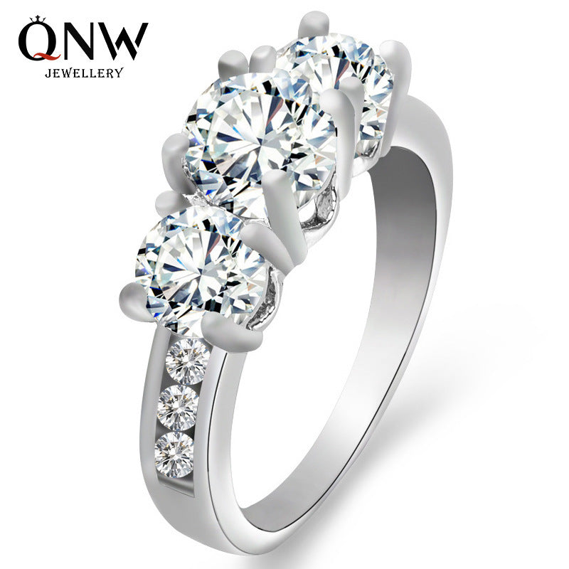 Wholesale blue zircon diamond ring