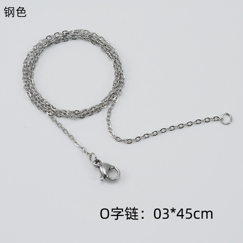 Wholesale  stainless steel O-chain female simple Joker jewelry chain