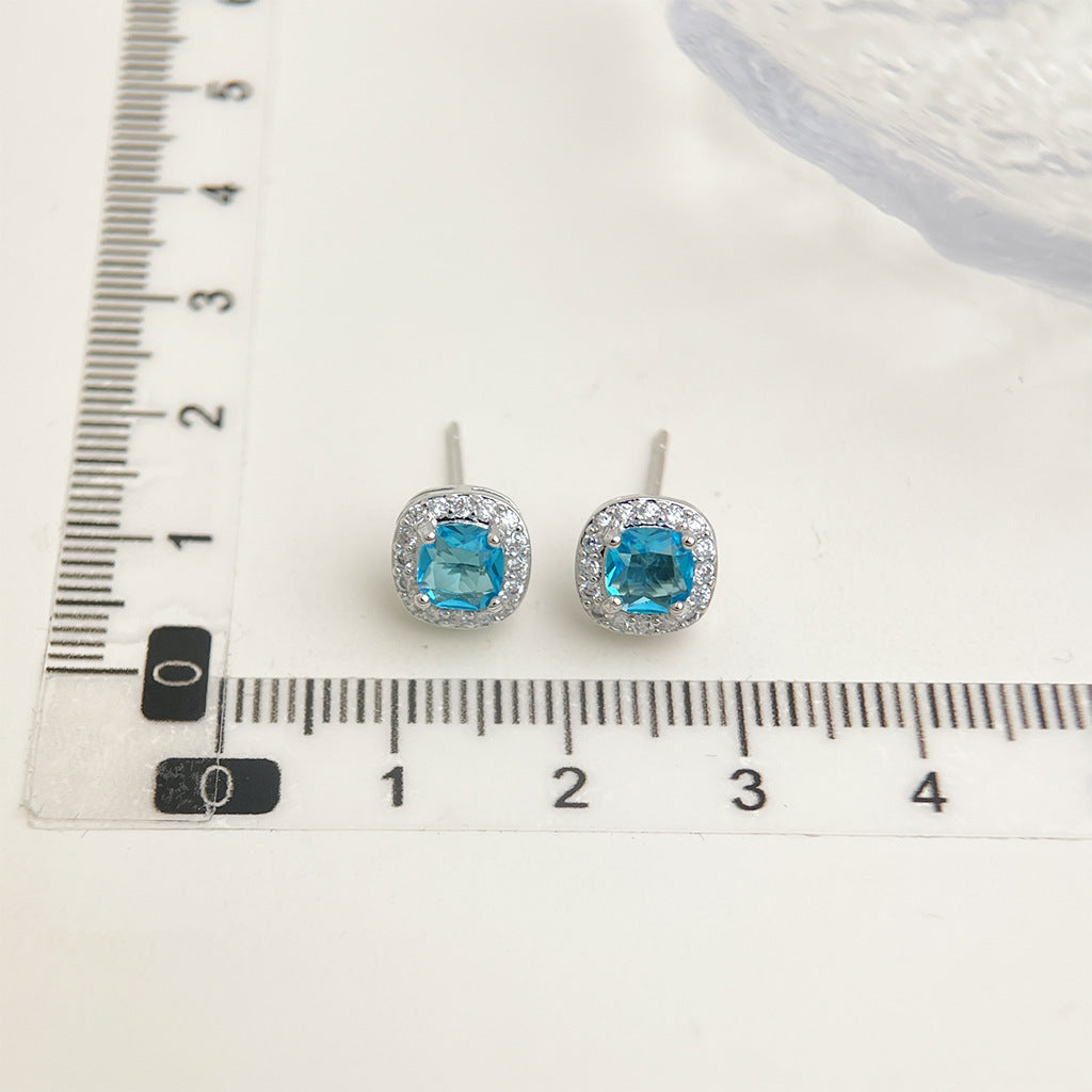 Wholesale  blue zircon earrings