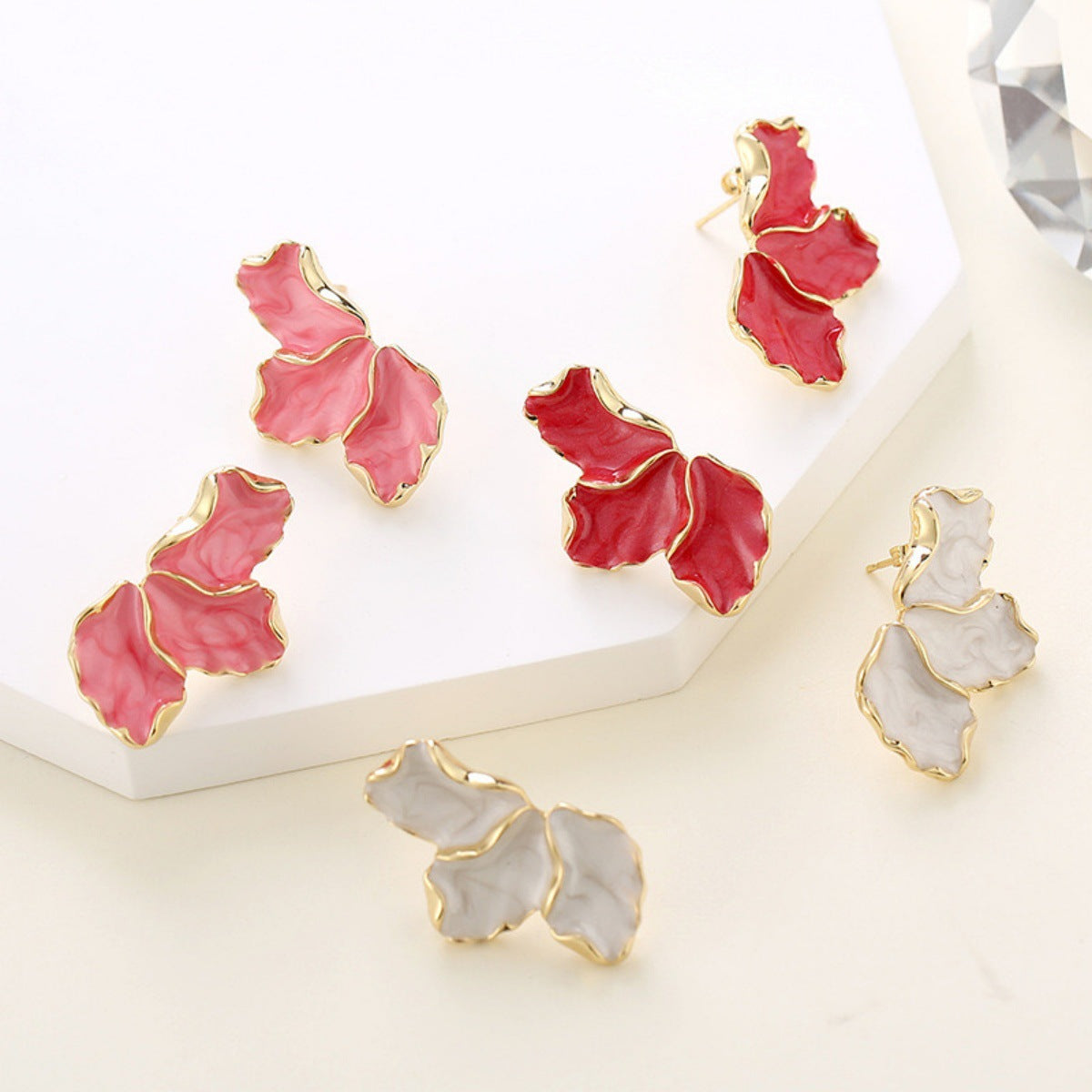 Wholesale all-match maple leaf flower earrings