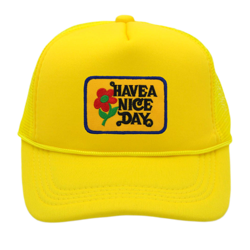 Wholesale Haves Nice Day Floral Logo Baseball Mesh Cap ACC-HT-PeiNi003