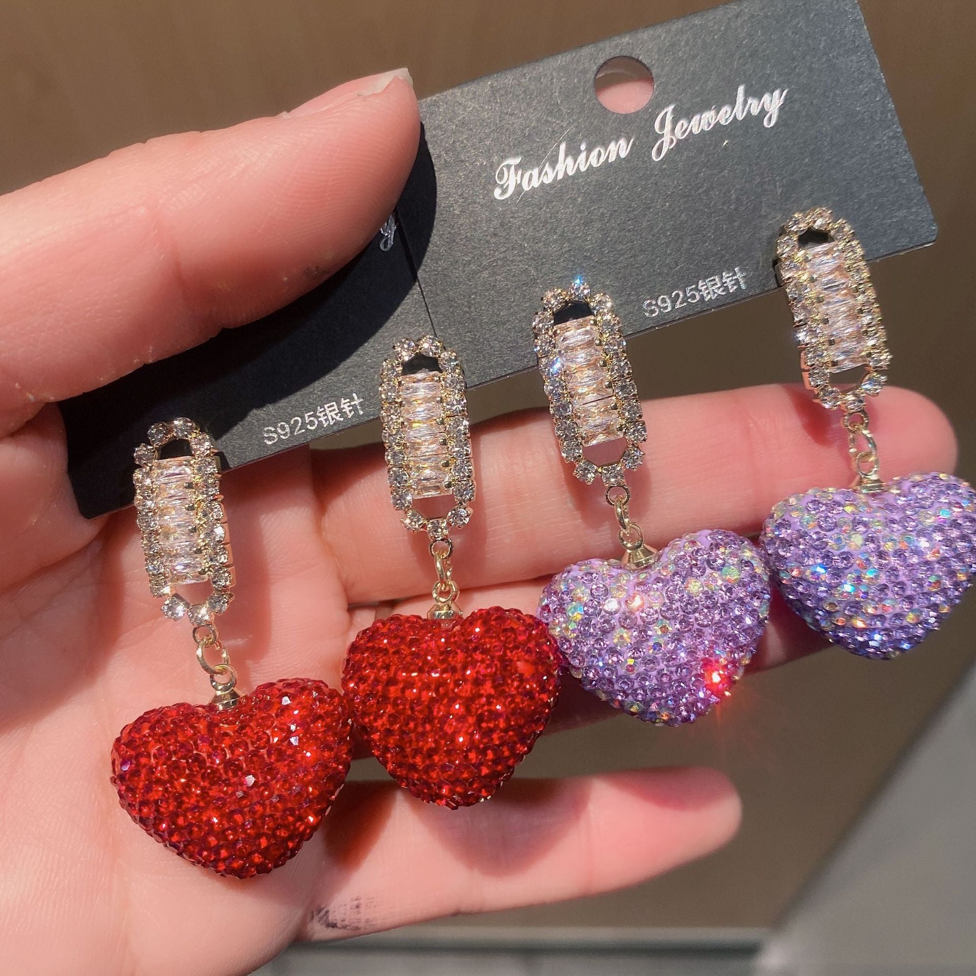 Wholesale  zircon micro-inlaid lovely earrings