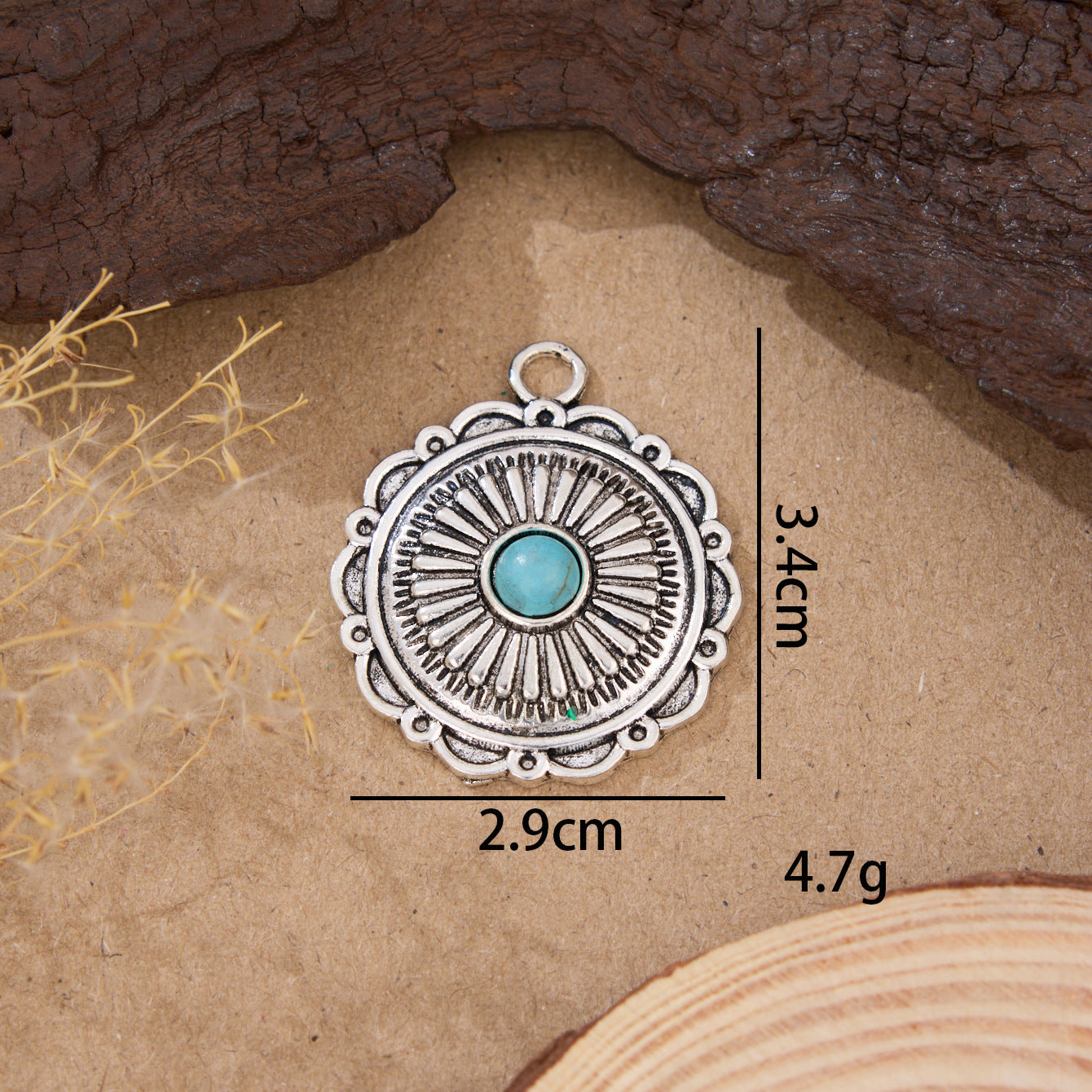 Wholesale Vintage Bohemian Turquoise Inlaid Jewelry DIY Accessories