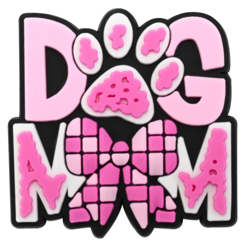 Wholesale  Random 100pcs Creative Cute dog-themed   PVC Soft Rubber Shoe Buckle Decoration