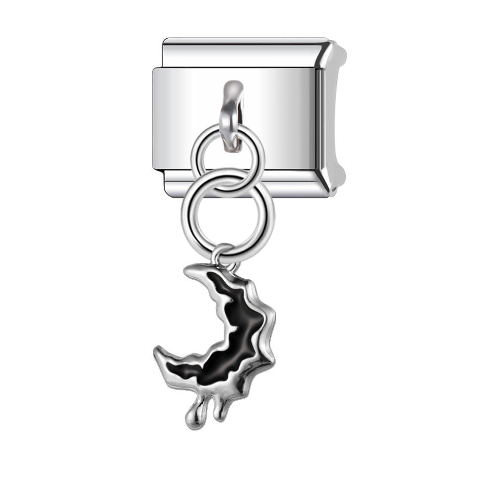 Wholesale Italian Charm Bracelet 9mm DIY Splicing Stainless Steel Halloween Pumpkin Series Composable Bracelet