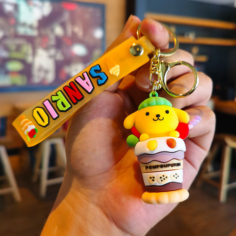 Wholesale Cartoon Cute Silicone Keychains ACCVIP-KC-FanChe001