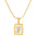 Wholesale stainless steel three-dimensional shell letter necklace