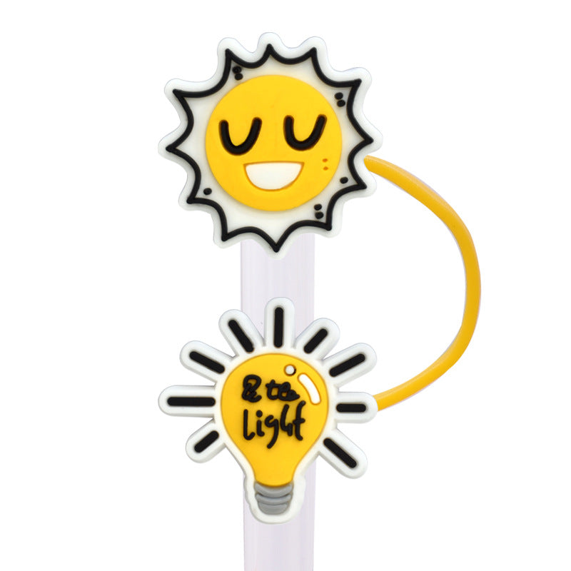 Wholesale Random 100pcs  PVC Soft Straw Tube Cap