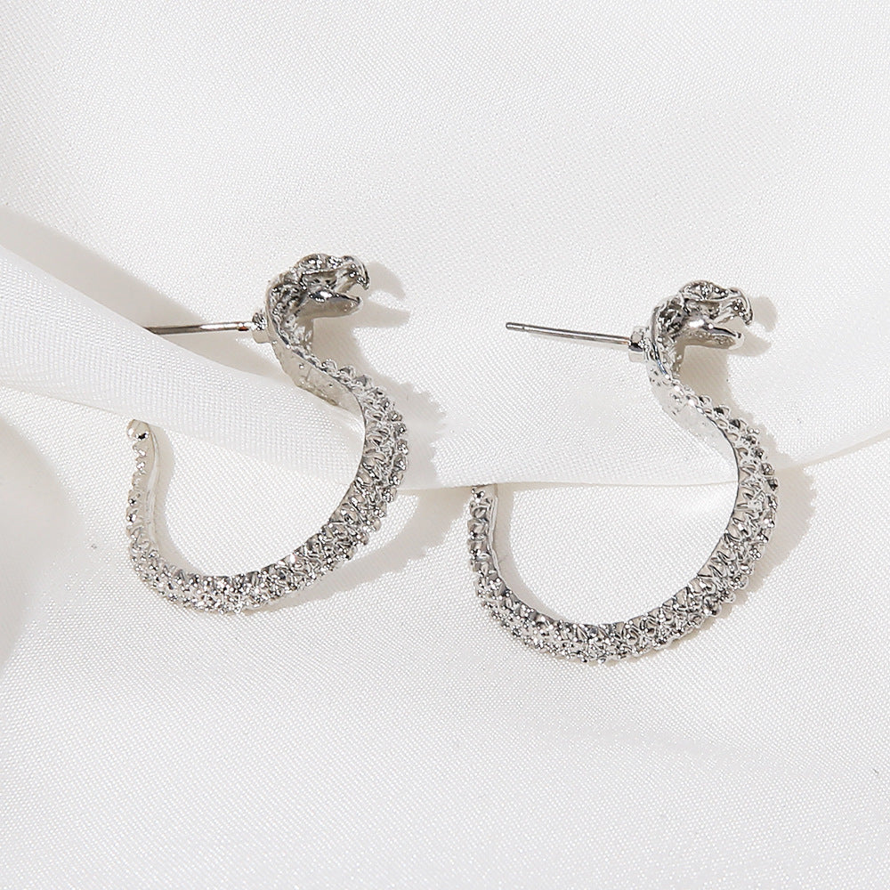 Wholesale geometric earrings simple linear snake earrings