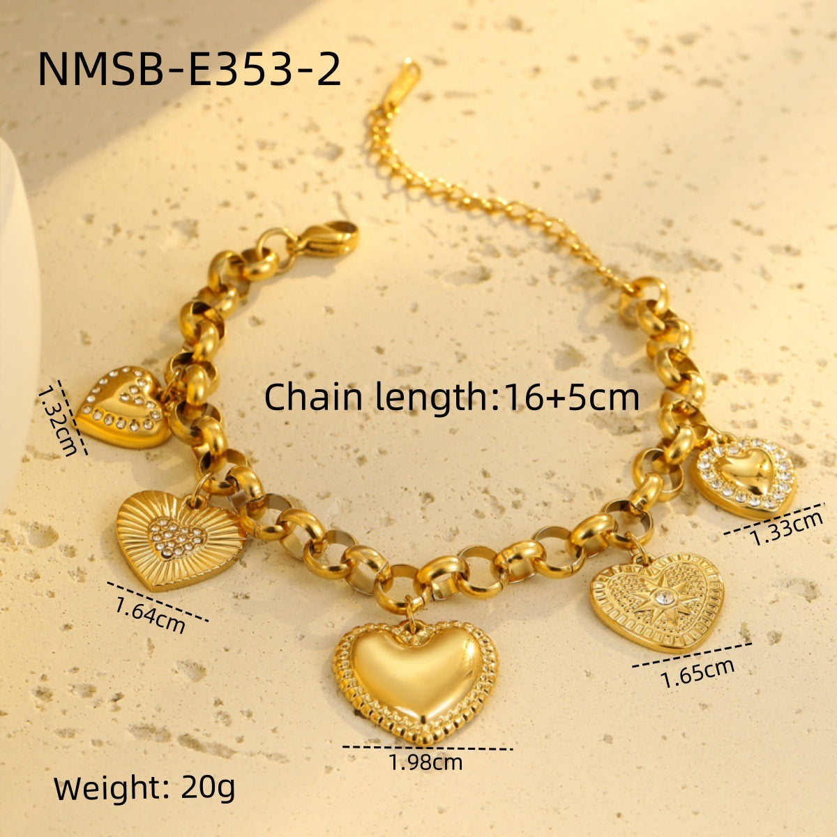 Wholesale Stainless Steel Tassel Heart Design Earrings