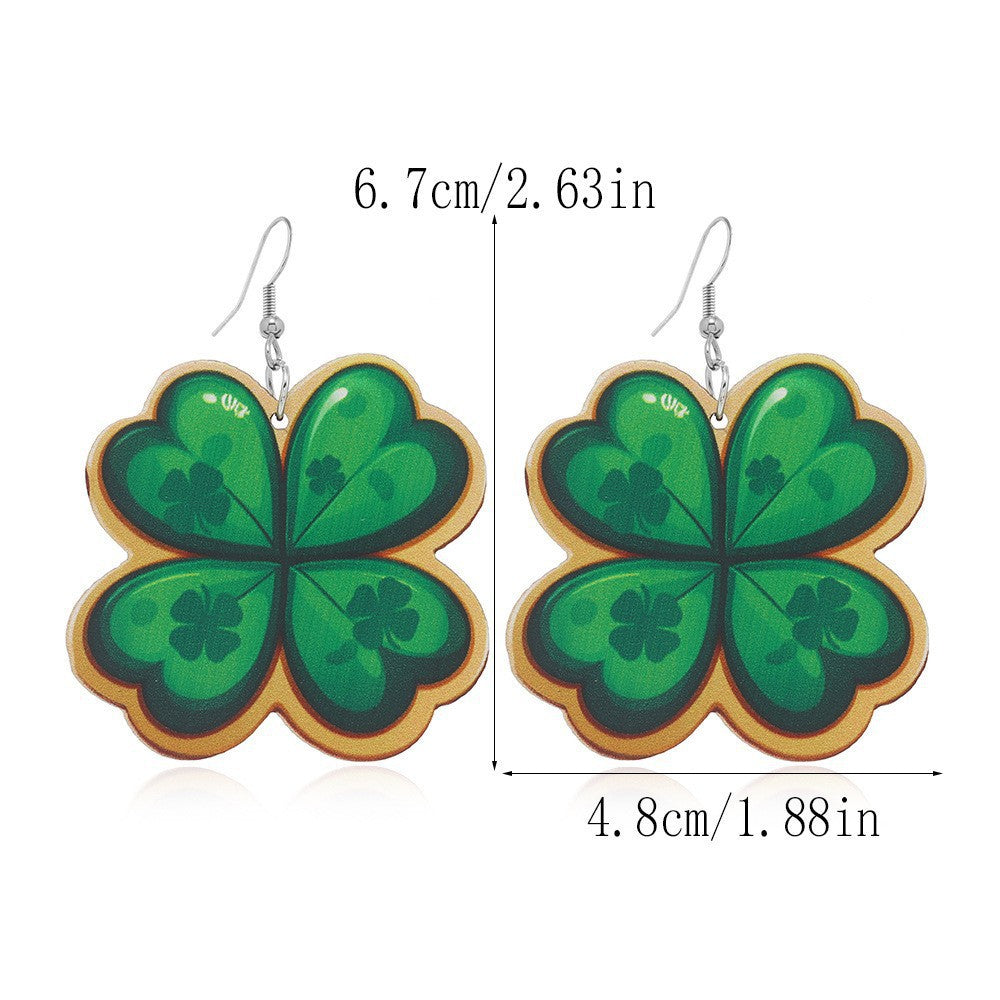Wholesale St. Patrick's Day Irish Acrylic Earrings