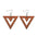 Wholesale  Geometric Round Triangle Bohemian Wood Earrings