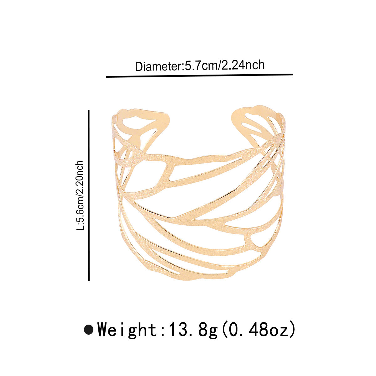 Wholesale Geometric Leaf Cross Opening Bracelet Ring Retro Matchinging Bracelet