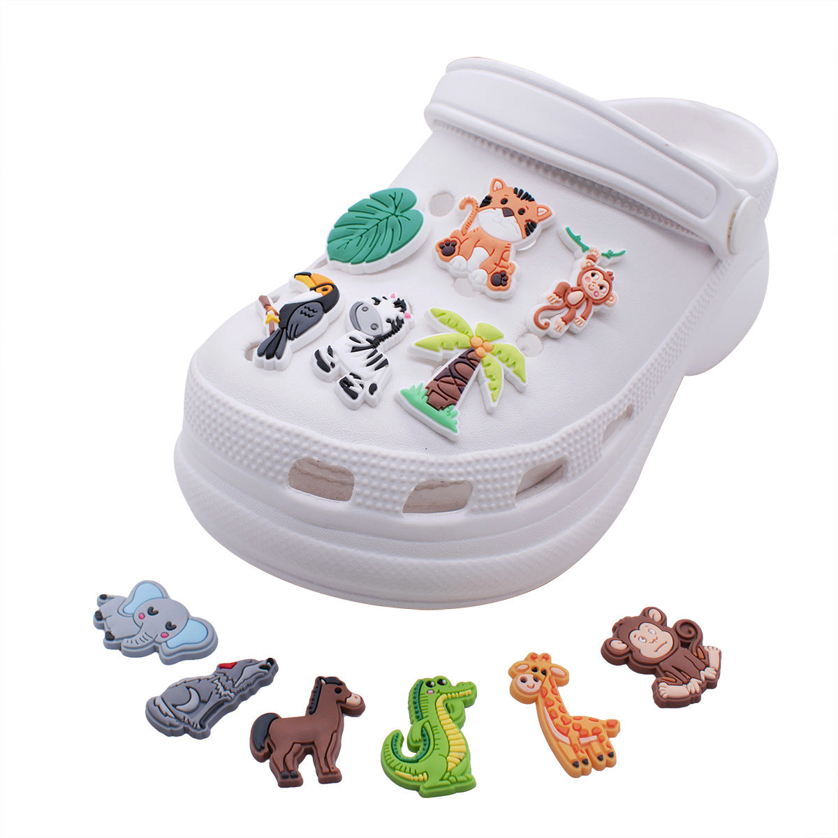 Wholesale Random 100pcs Cute Cartoon Animal Series Shoes Accessories Shoes Charms