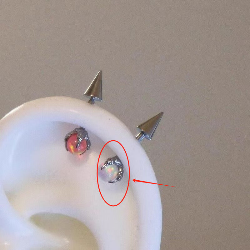 Wholesale Contrast Color Dragon Claw Deviruchi Ear Nail Earrings