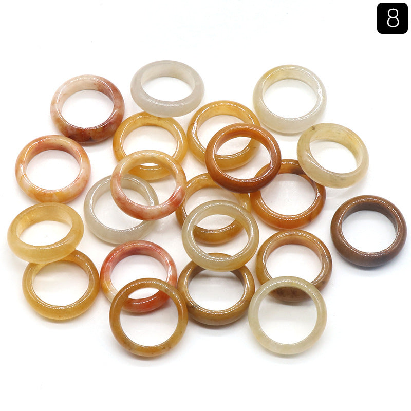 Wholesale 10pcs Natural Crystal Agate Stone Rings ACC-RS-KeSuo001