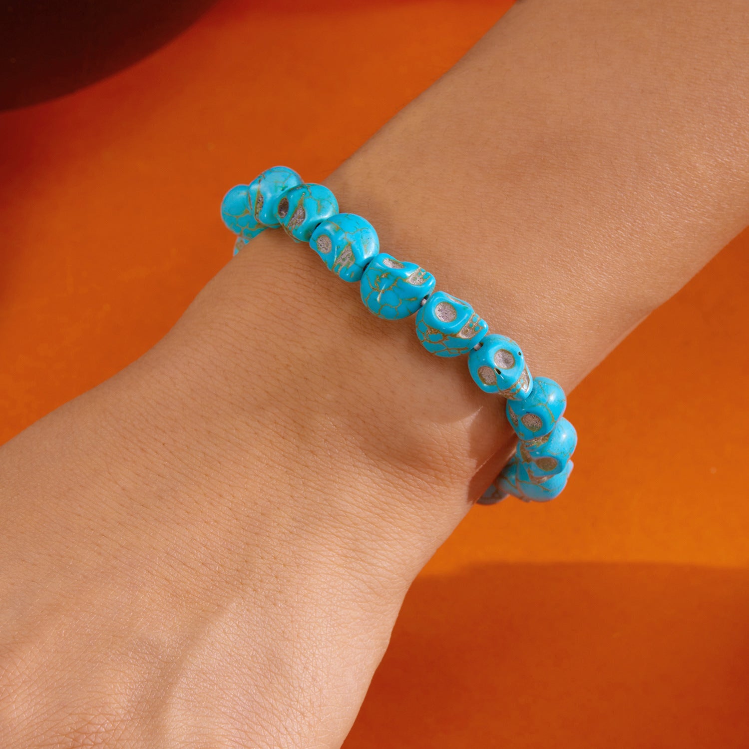 Wholesale  Personality Funny  Colorful Skull Beaded Bracelets