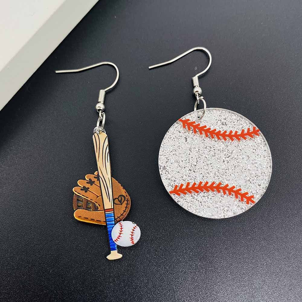 Wholesale Sports Baseball Rugby Basketball Tennis Blue Uniform Acrylic  Earrings
