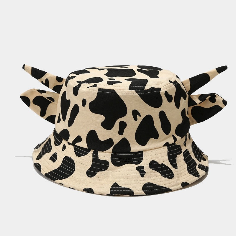 Wholesale Cow Ears Cow Print Cartoon Fisherman Hat Bucket Hat ACC-HT-LvYi010