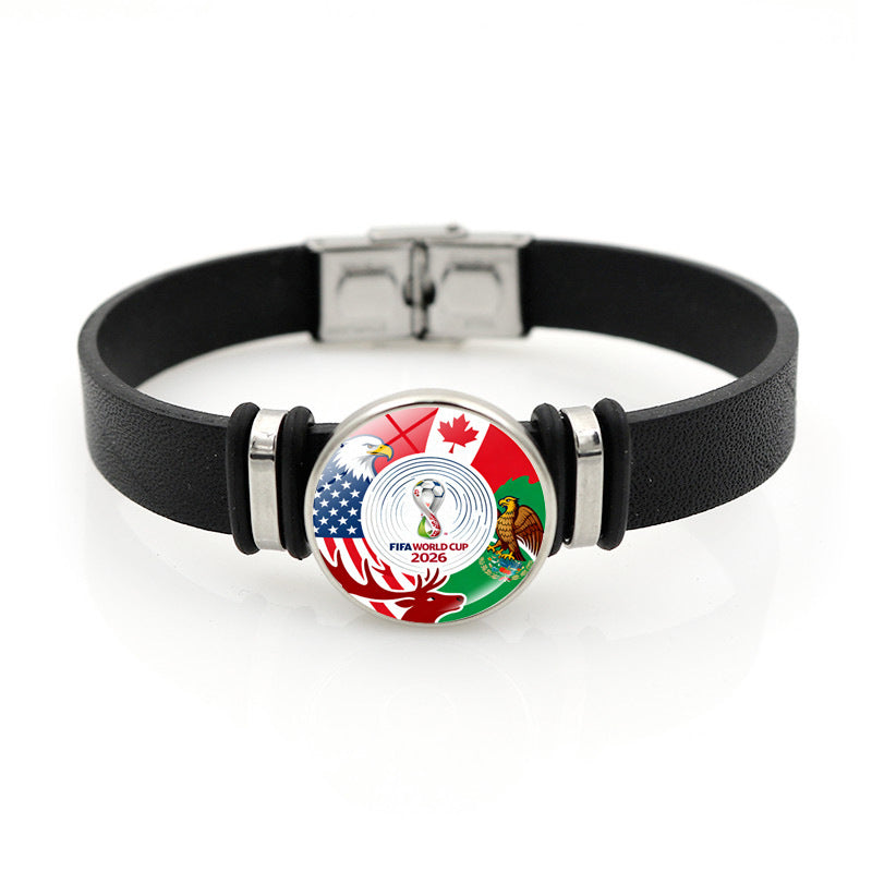 Wholesale  World Cup Leather Bracelet