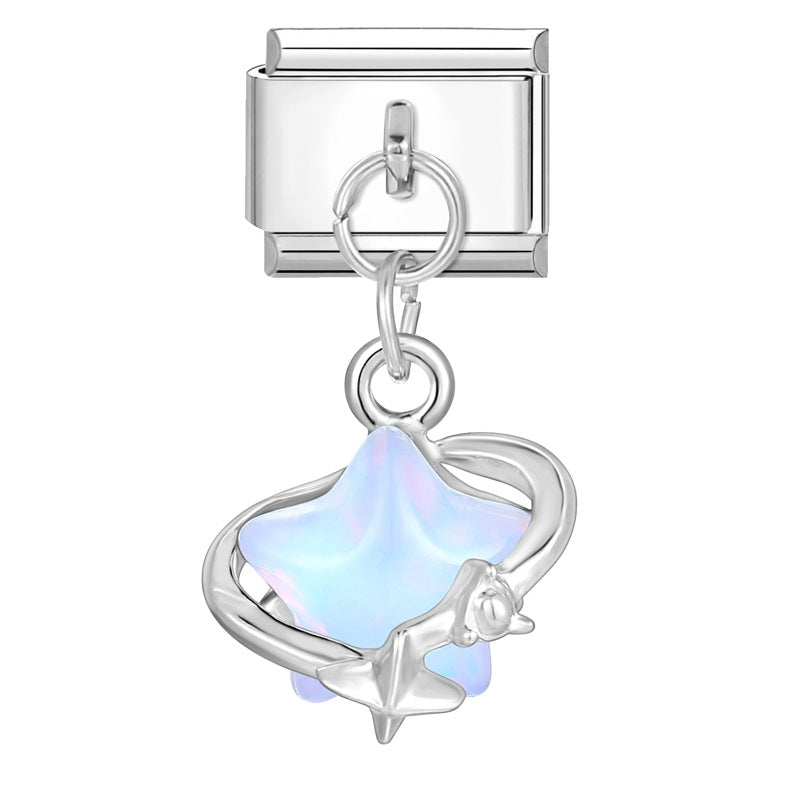 Wholesale Italian Charm Bracelet 9mm DIY Splicing Removable Stainless Steel Romantic Pendant Composable Bracelet