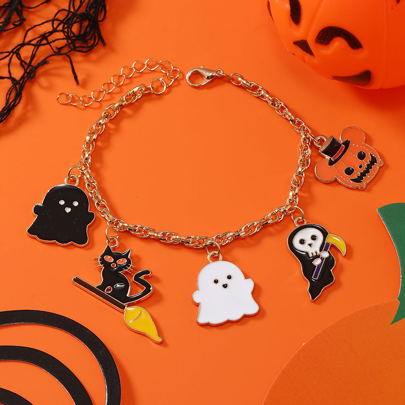 Wholesale Halloween Pumpkin Head Spider Bat Ghost Bracelet ACC-BT-Haoc001