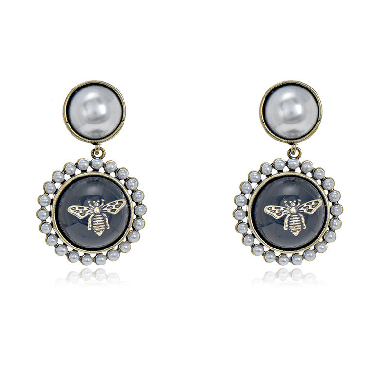 Wholesale Bee Pearl Earrings ACC-ES-JiuJia012