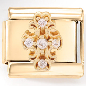 Wholesale Italian Charm Bracelet 9mm DIY  Golden Zircon Animal   Creative Stainless Steel Composable Bracelet